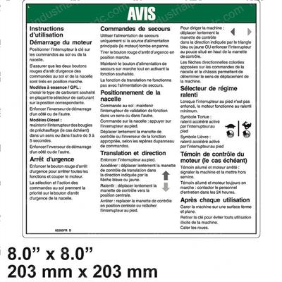 Picture of Decal Notice Operating Instic