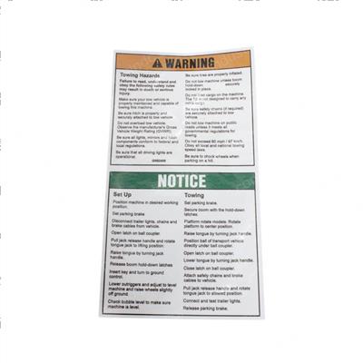 Picture of Decal Warning Transport Inst