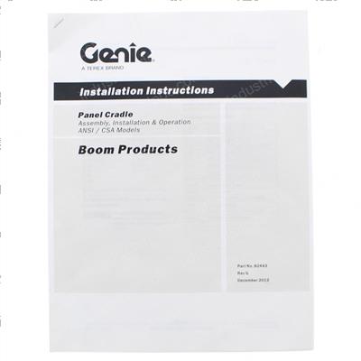 Picture of Instructions Panel Cradle