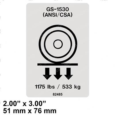 Picture of Decal - Wheel Load 1530