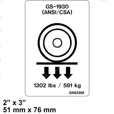 Picture of Decal - Floor Load 1930
