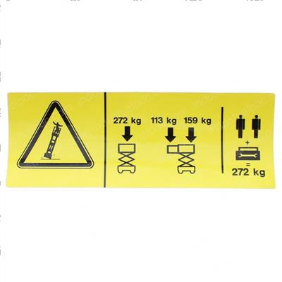 Picture of Decal - Max Cap 272 Kg