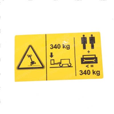 Picture of Decal Danger Max Load 750 Lbs.