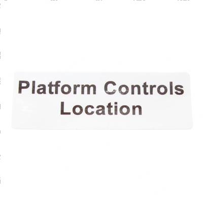 Picture of Decal - Pltfm Controls Location