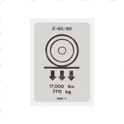 Picture of Decal Label Wheel Load Z80