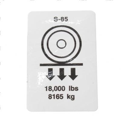 Picture of Decal Label Wheel Load S85