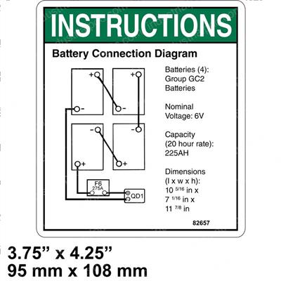 Picture of Decal - Notice Battery Connect