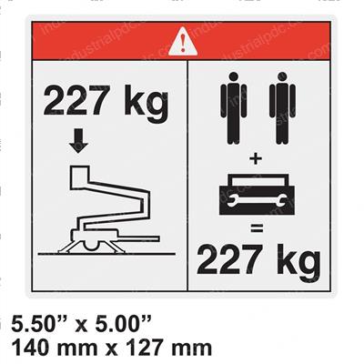 Picture of Decal Danger Max Cap 227kg