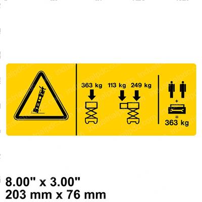 Picture of Decal - Caut.  Max Cap. 363kg