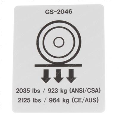 Picture of Decal - Wheel Load 2046