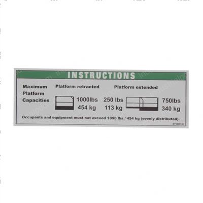 Picture of Decal - Max Load 1000 Lbs