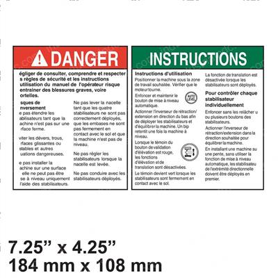 Picture of Decal - Danger/Instr. (fr)