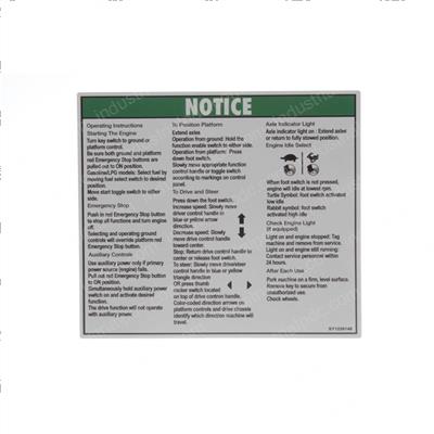 Picture of Decal - Operating Instructions
