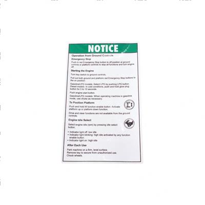 Picture of Decal - Oper Instr Ground