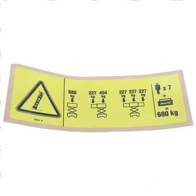 Picture of Decal Danger Max Cap 4390 Ansi