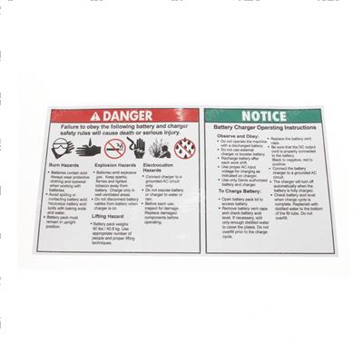 Picture of Decal - Danger Battery Safety