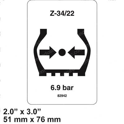 Picture of Decal Label Tire Press Z-34/22