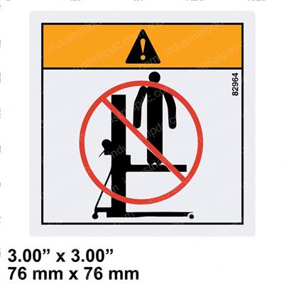 Picture of Decal Warning No Riders Symb