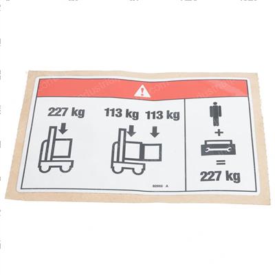 Picture of Decal Dangr 227 Kg Cap Std Plt