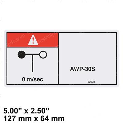 Picture of Decal Danger 30.5 in Outrgr Ce