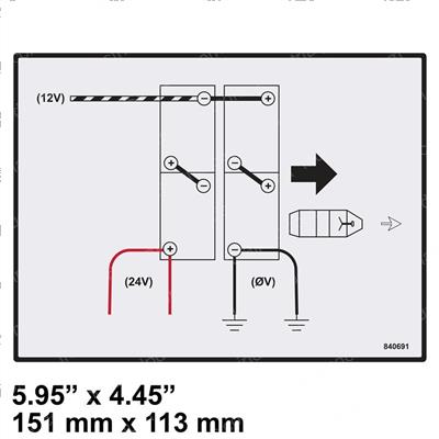 Picture of Decal - Battery Wiring Cushman