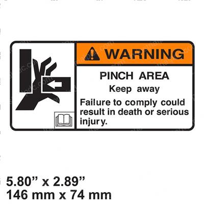 Picture of Decal - Warning Pinch Area