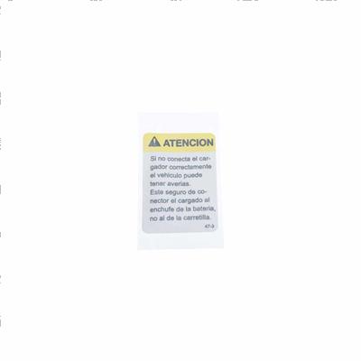 Picture of Caution Charger Hook Up Spanish