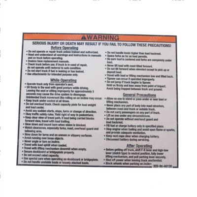 Picture of Decal - General Operating