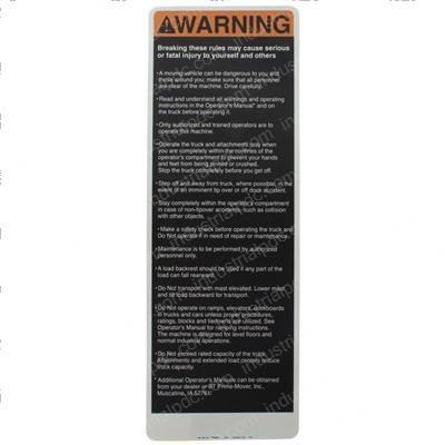 Picture of Warning Decal