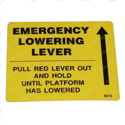 Picture of Decal Manual Lower Valve