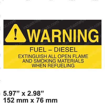 Picture of Plate - Diesel Fuel Warn