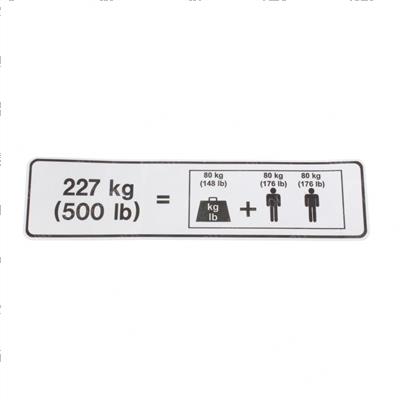 Picture of Decal - Capacity 500lbs227kg