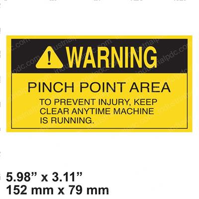 Picture of Decal - Warning Pinch Point
