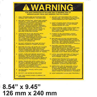 Picture of Decal - Warning