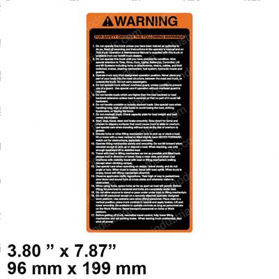 Picture of Label-Warning