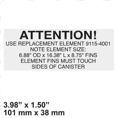 Picture of Decal - Air Filter