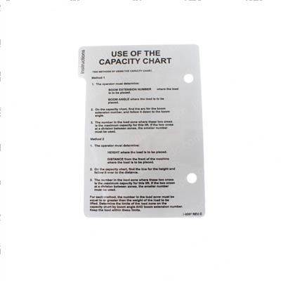 Picture of Decal Capacity Load Chart