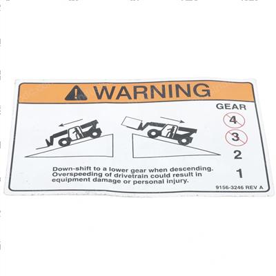 Picture of Decal Warning Overspeed