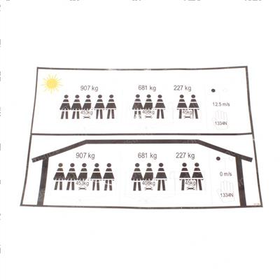 Picture of Decal - Ce 2591rt Capacity
