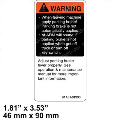 Picture of Decal - Warning