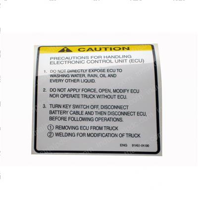 Picture of Decal - Ecv Precaution