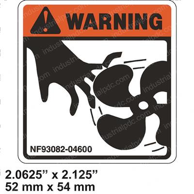 Picture of Decal - Warning Fan