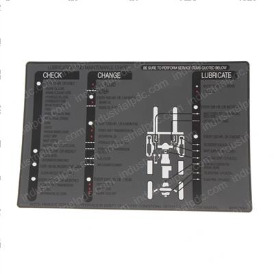 Picture of Decal - Lubrication Chart