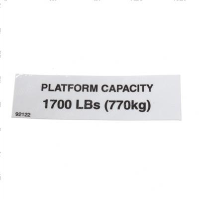 Picture of Platform Capacity 1700 Lbs.