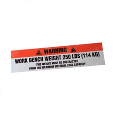 Picture of Decal - Warning Wrk Bench 250lb