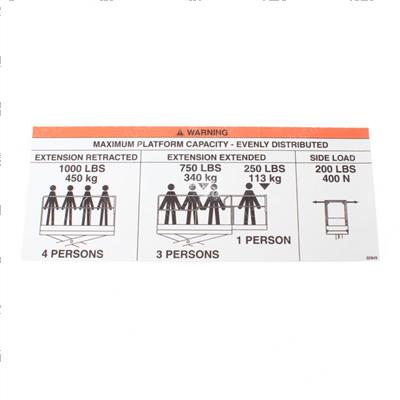 Picture of Capacity Decal 265955 Deck
