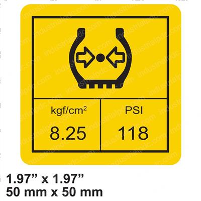 Picture of Decal - Tire Pressure 118 Psi