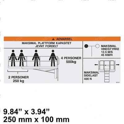 Picture of Decal - Norway Capacity 500kg