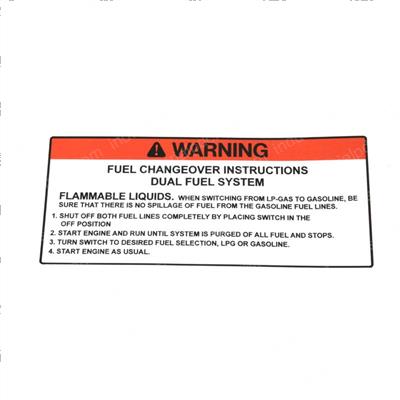 Picture of Decal - Fuel Change Instruction