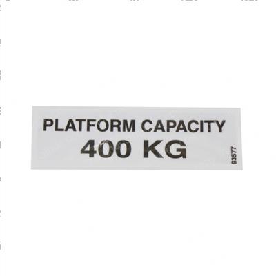 Picture of Decal - Platform Capacity 400kg